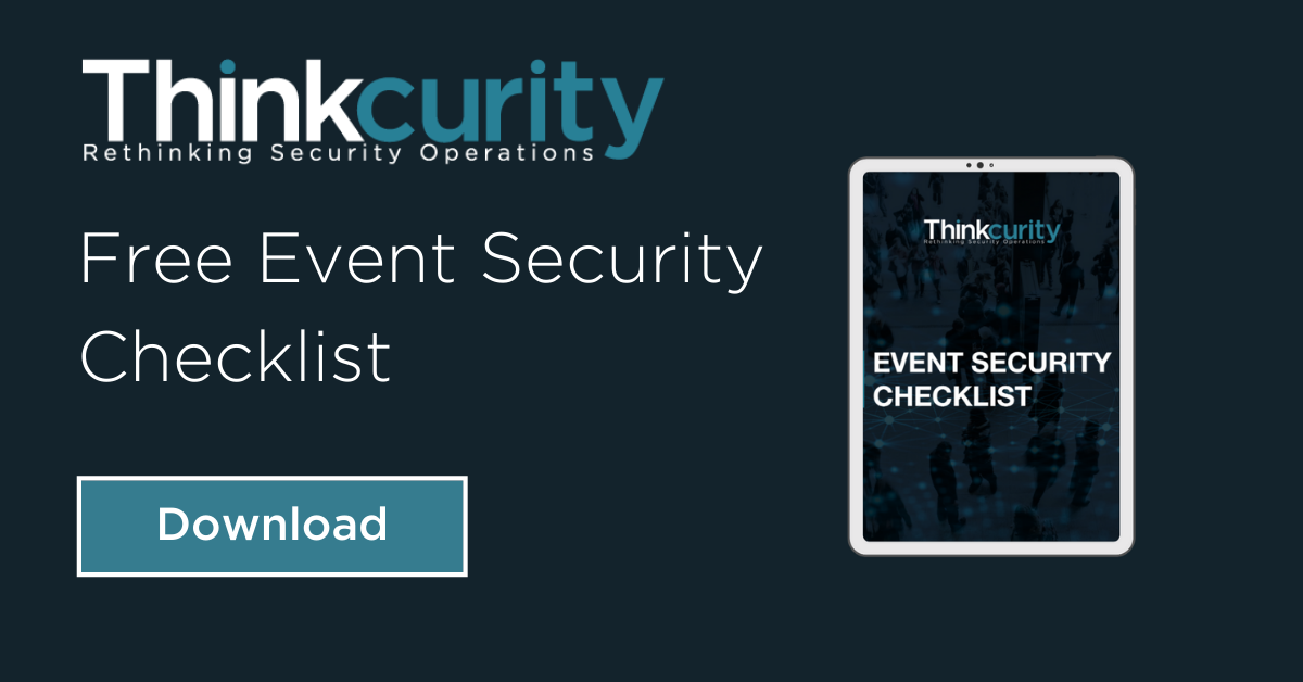 Event Security Checklist Thinkcurity Resources